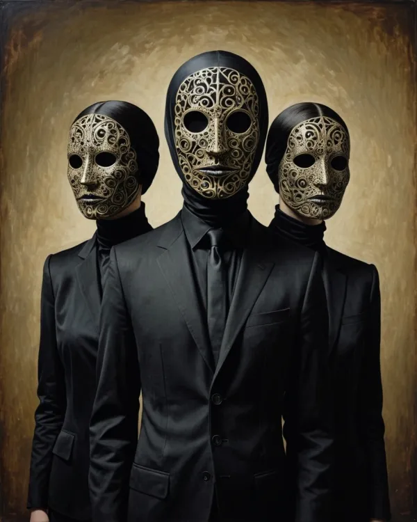 Eerie Masked Trio