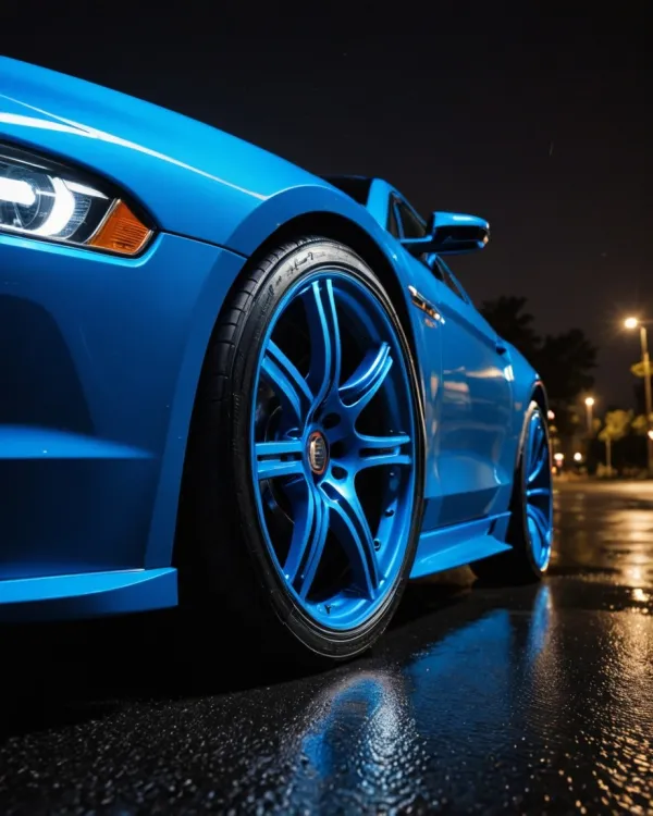 Sleek Blue Night Drive