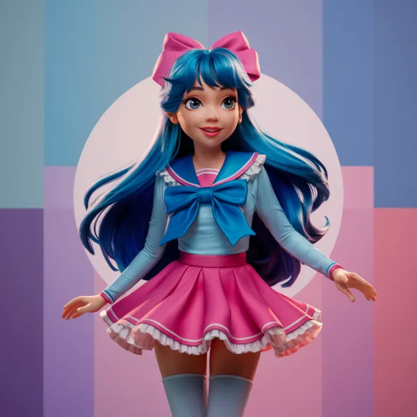 Cheerful Playful Cute Blue