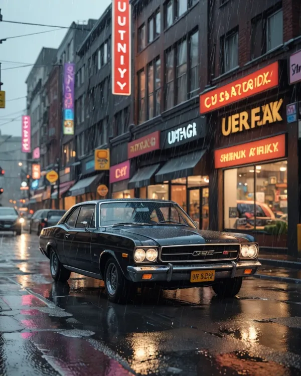 Moody Vintage Night Drive
