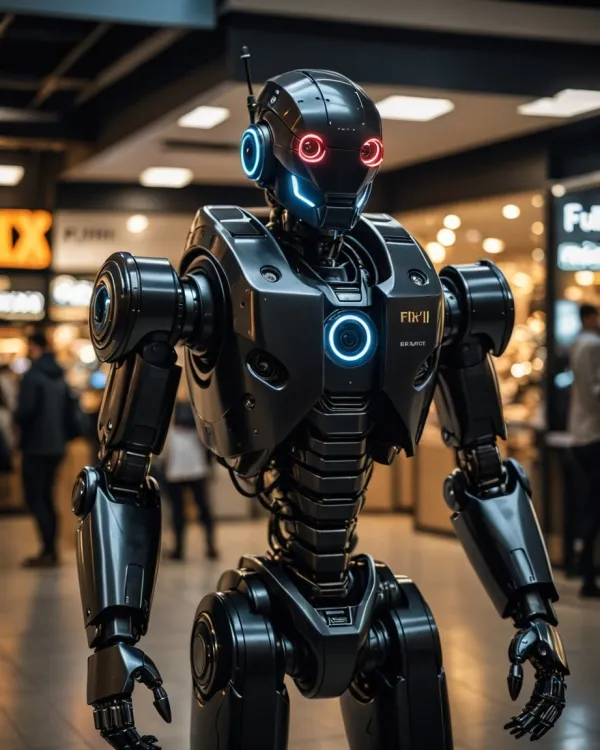 Futuristic Robot Encounter