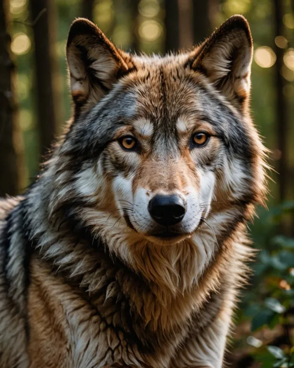 Majestic Contemplative Wolf