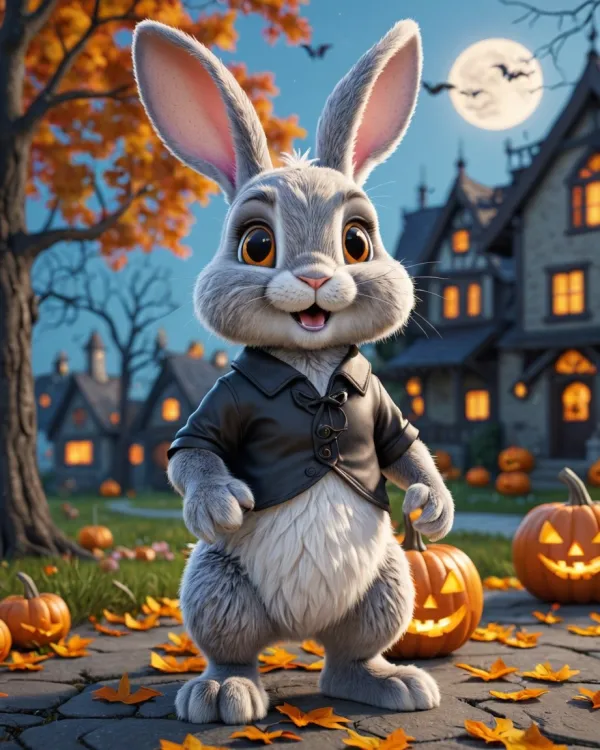 Cheerful Halloween Rabbit