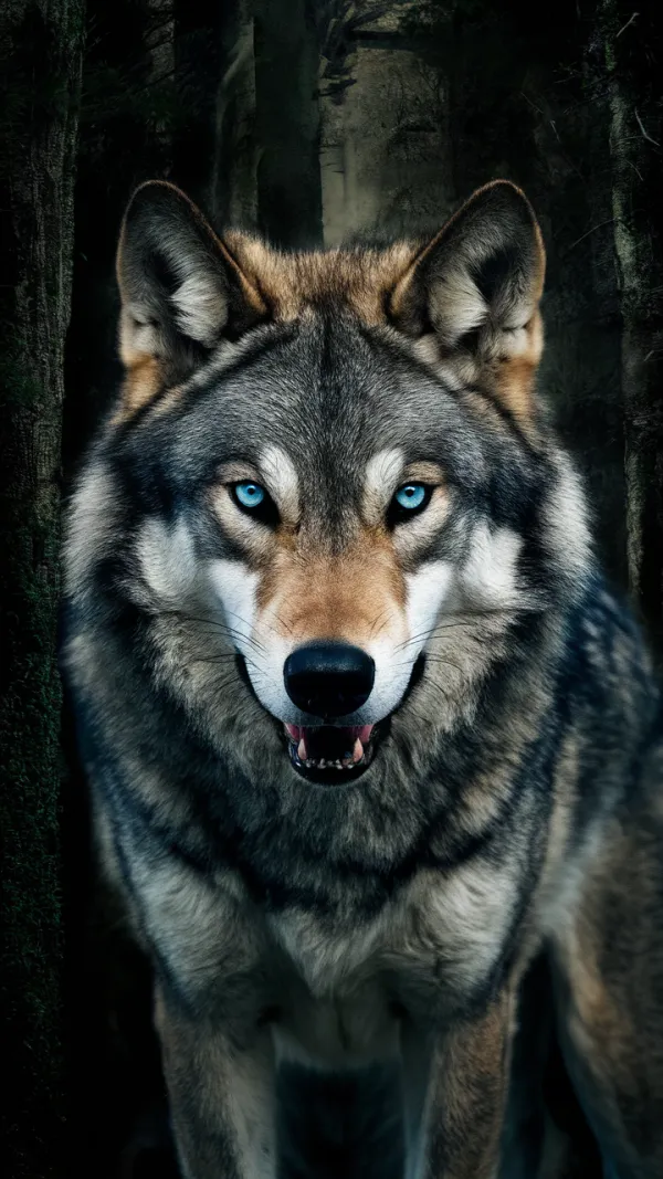 Intense Wolf Portrait