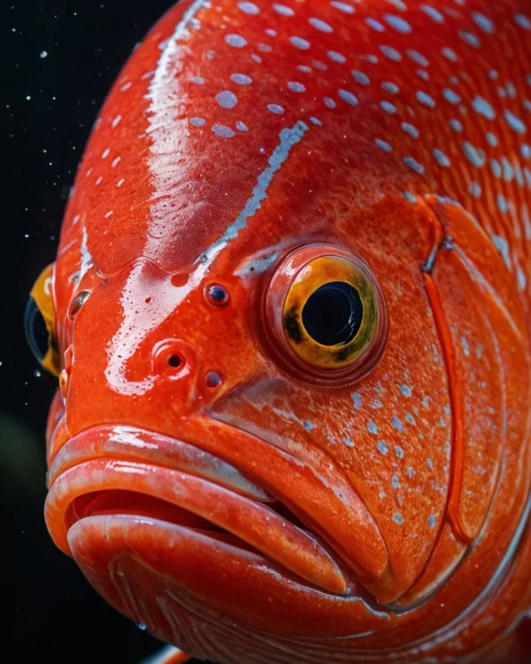 Vivid Fish Portrait Macro