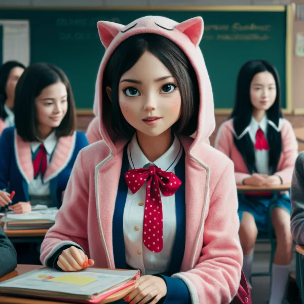 Focused Calm Student