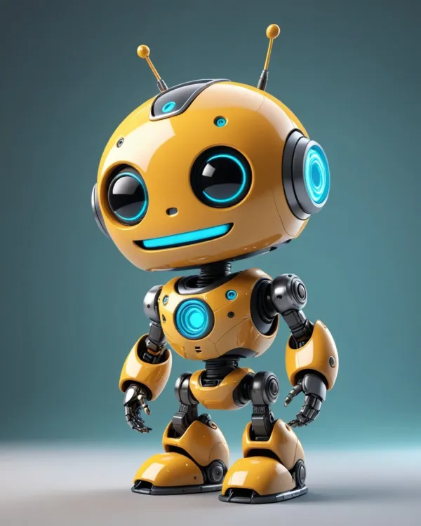 Friendly Glowing Robot