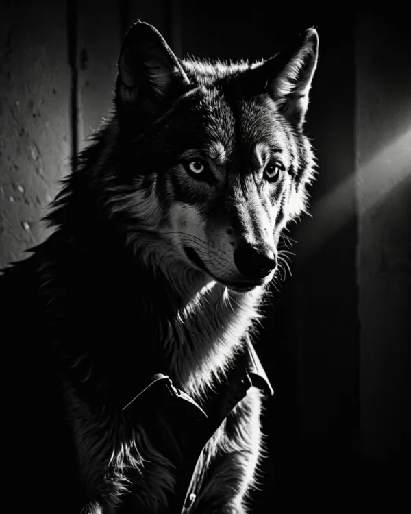 Mysterious Intense Wolf