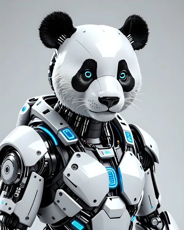 Enigmatic Cyborg Panda