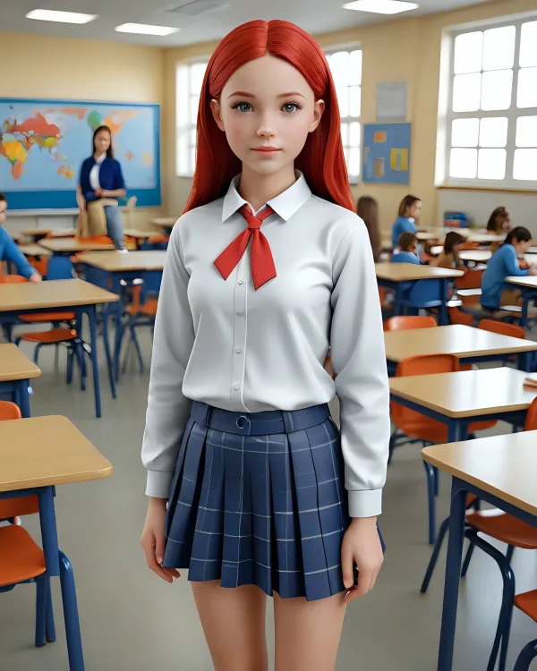 Calm Focused Student