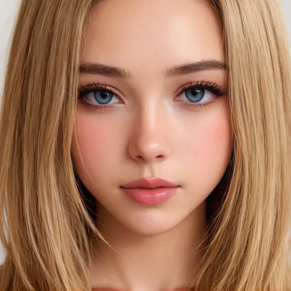Calm Blue-Eyed Blonde Portrait