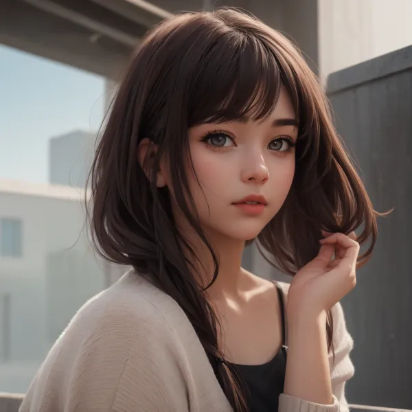 Contemplative Soft Beauty Portrait