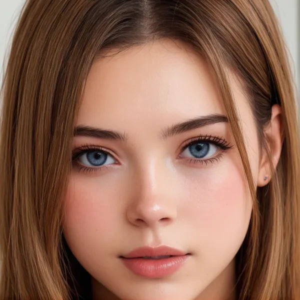 Calm Elegant Blue-Eyed Portrait