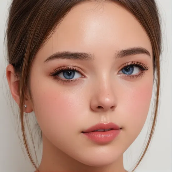 Serene Blue Eyes Portrait