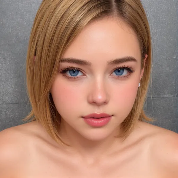 Serene Blue Eyes Gaze