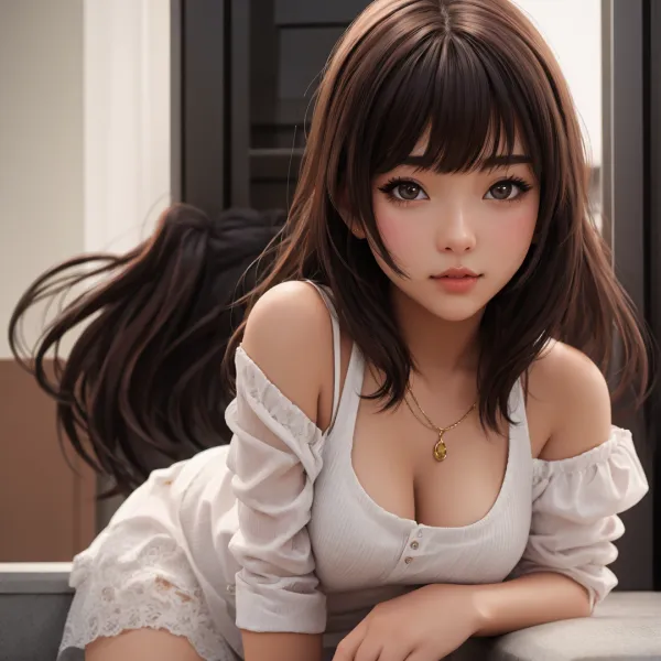 Calm Intimate Soft Gaze