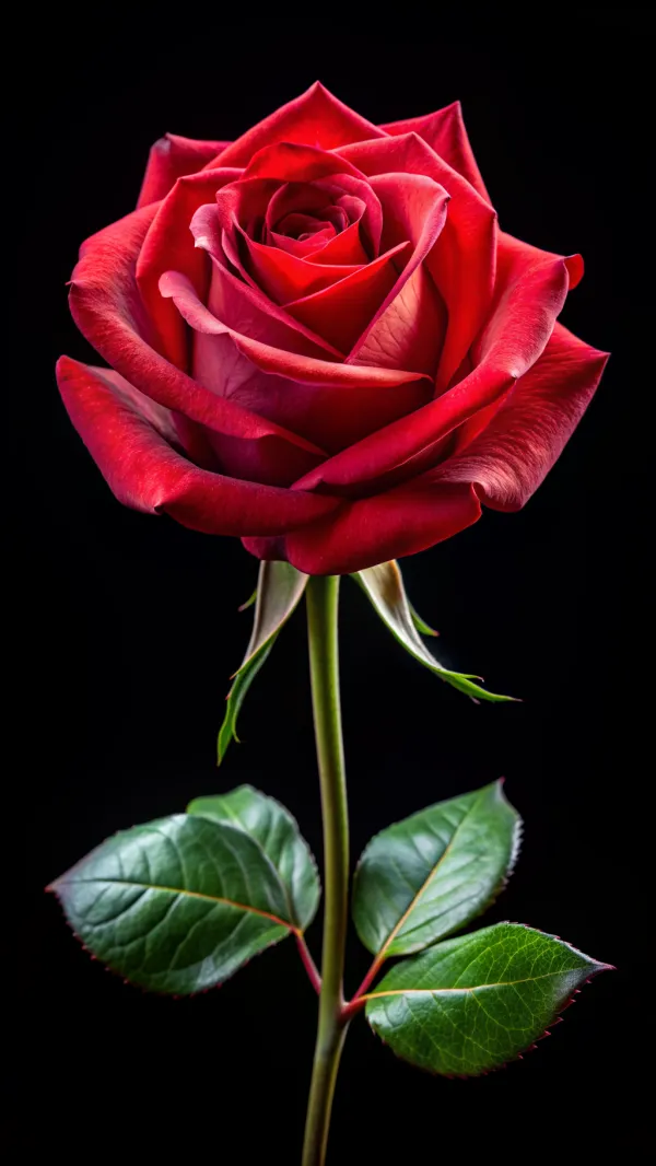 Elegant Red Rose Macro