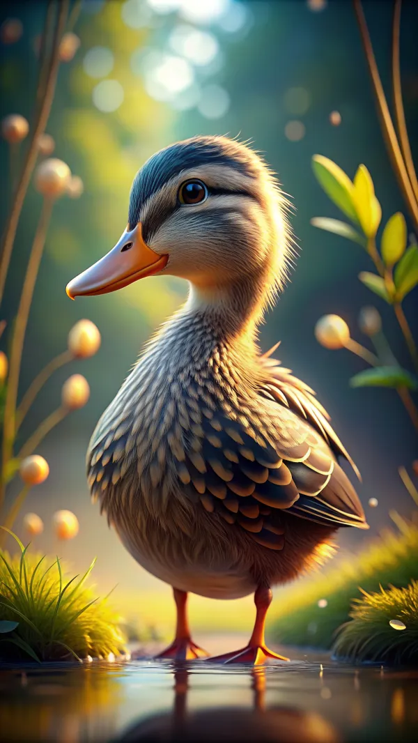 Serene Warm Duckling