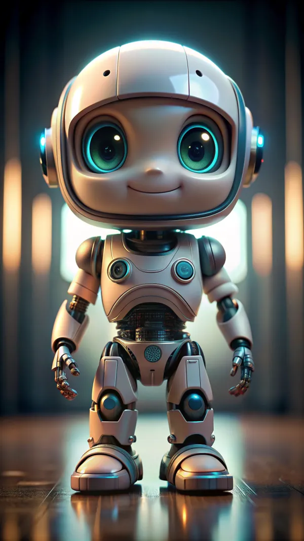 Friendly Futuristic Robot Smile