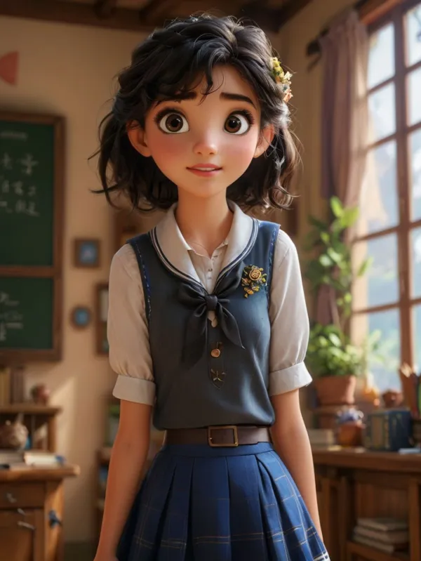 Warm Whimsical Schoolgirl
