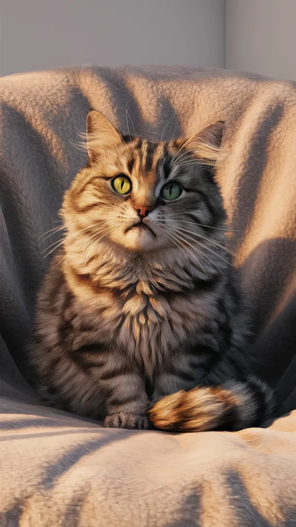 Serene Calm Cat Portrait
