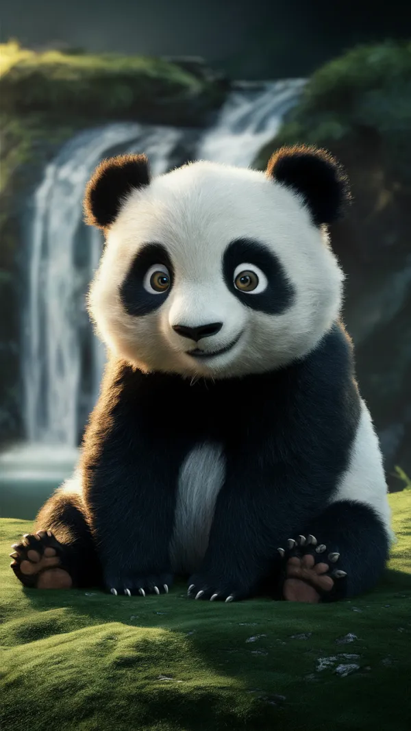 Cute Serene Baby Panda