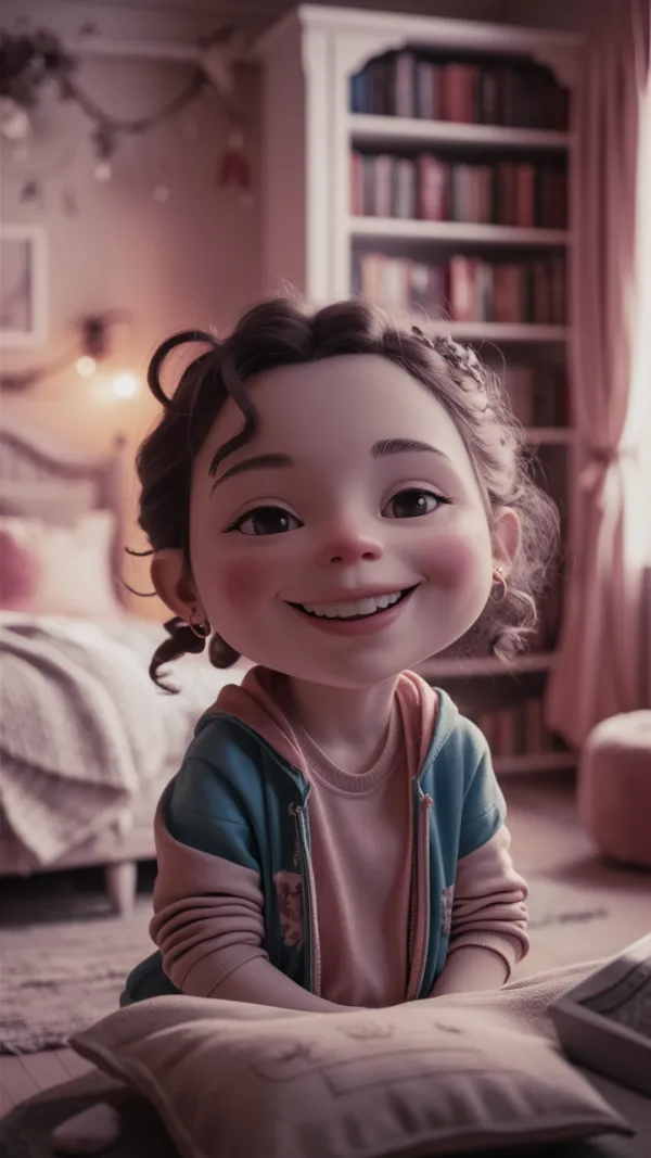 Cozy Warm Smiling Girl