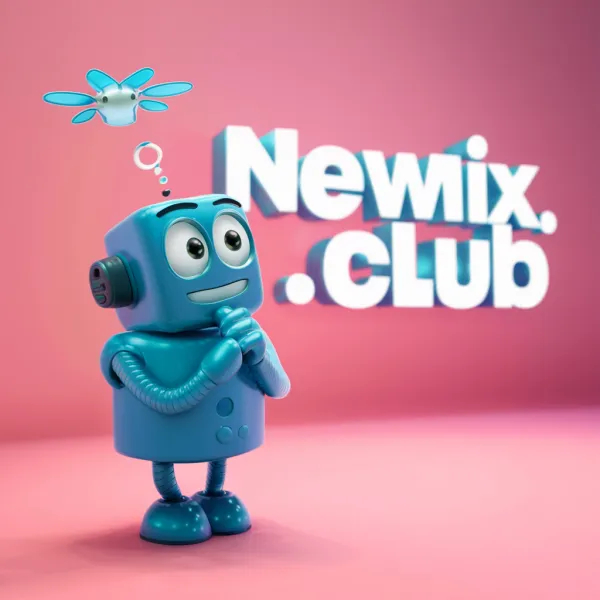 Playful Cheerful Robot Character