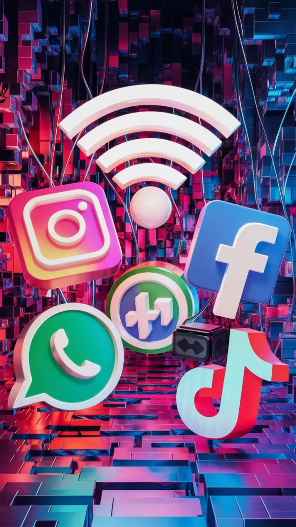 Vibrant Neon Connectivity