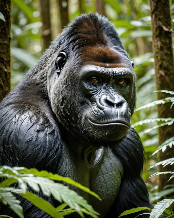 Intense Gorilla Portrait
