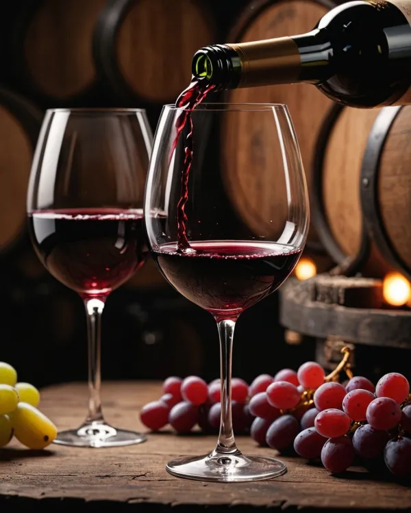 Rustic Wine Pouring