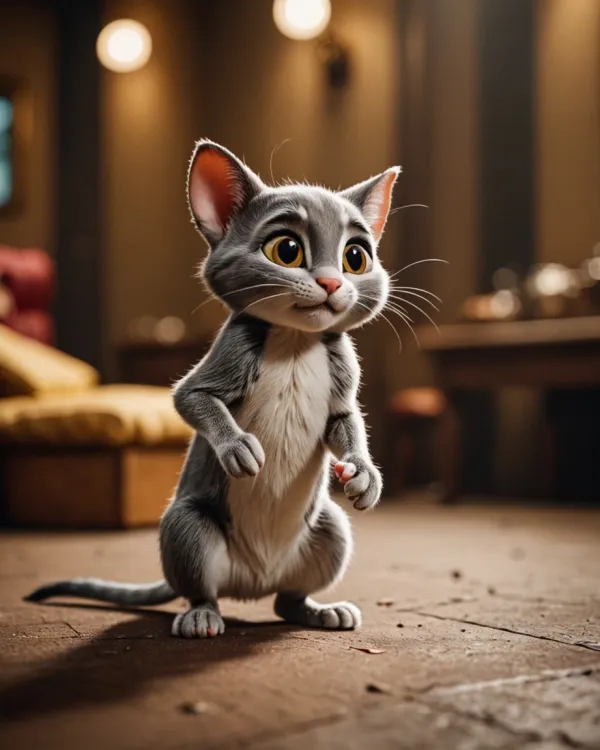 cute anthropomorphic cat