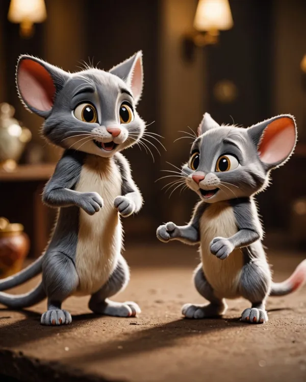 Playful Mouse Duo