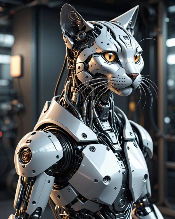 Majestic Cybernetic Feline