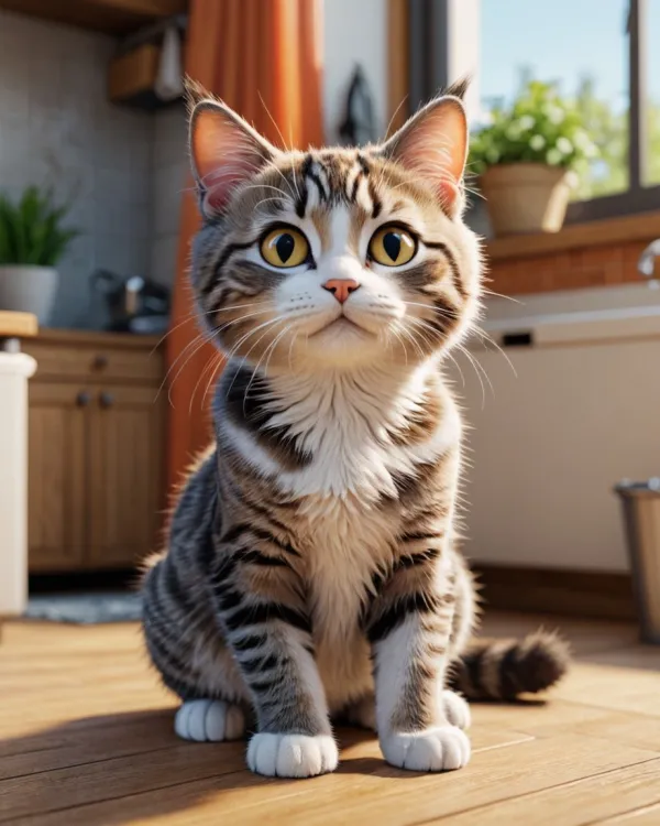 Playful Whimsical Warm Cat