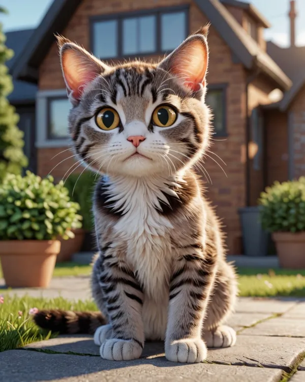Endearing Playful Kitten