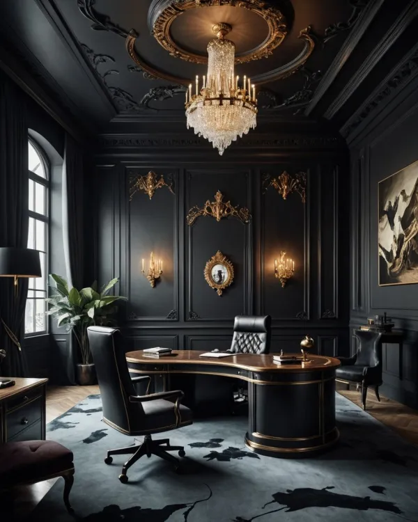 Elegant Vintage Office Interior