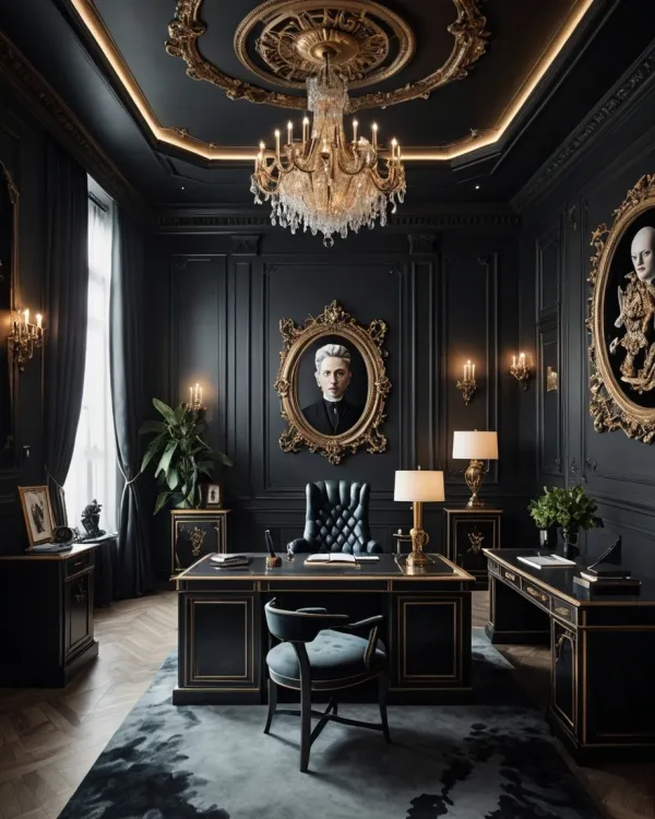 Dark Luxurious Office