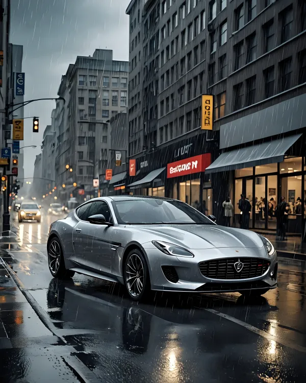 Rainy Urban Elegance