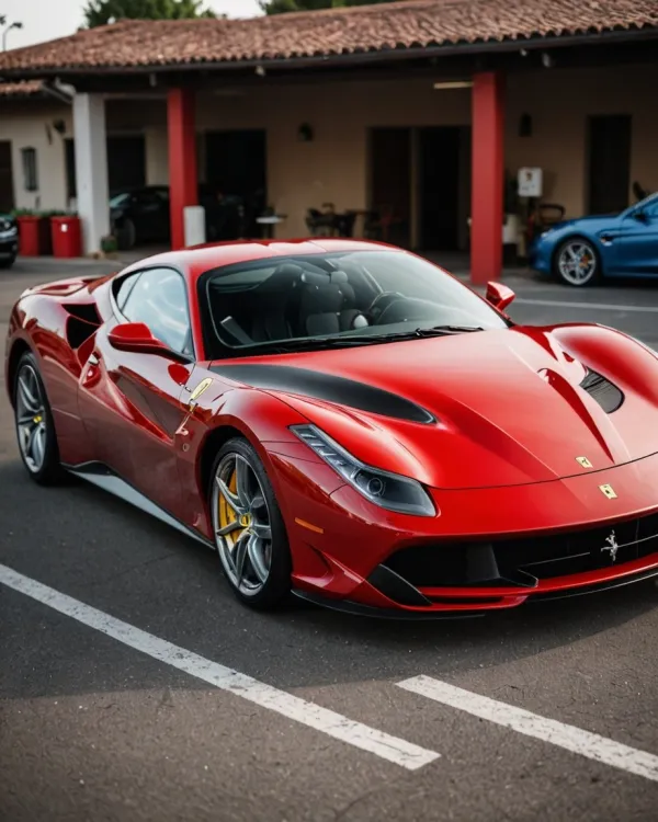 Luxurious Red Ferrari Elegance