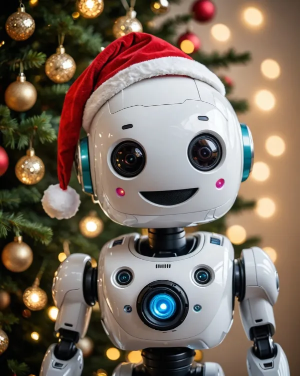 Joyful Festive Robot