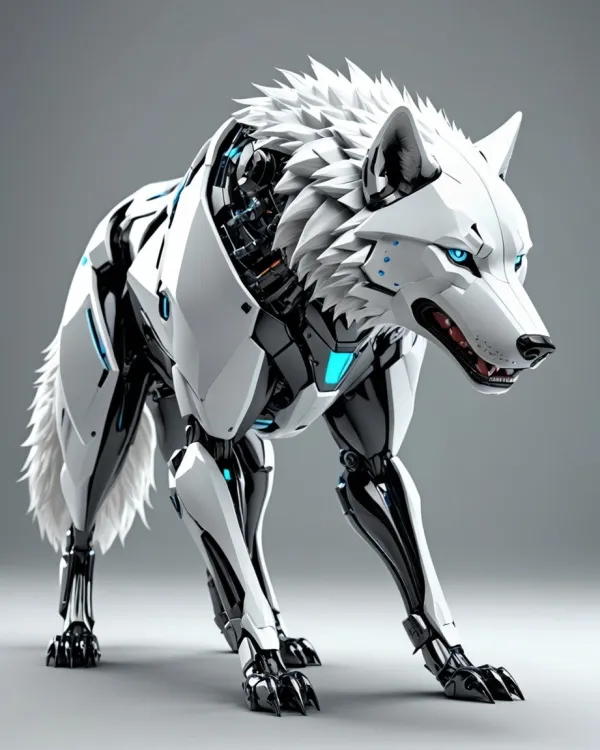 Fierce Cybernetic Wolf