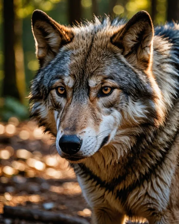 Intense Forest Wolf Gaze