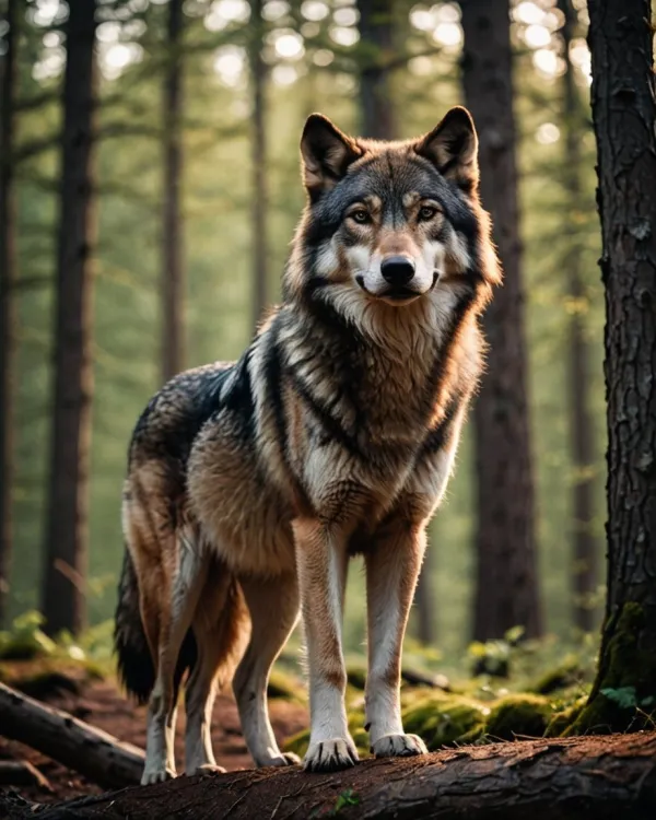 Serene Majestic Wolf