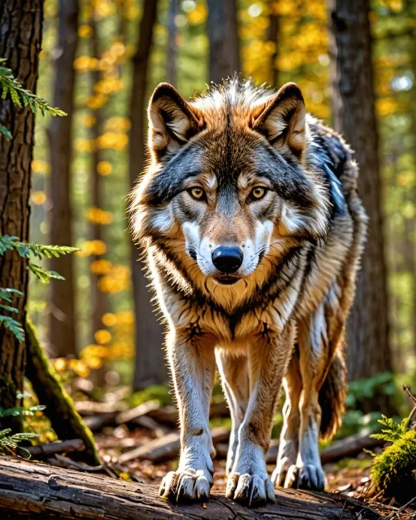 Majestic Wolf Intense Stare