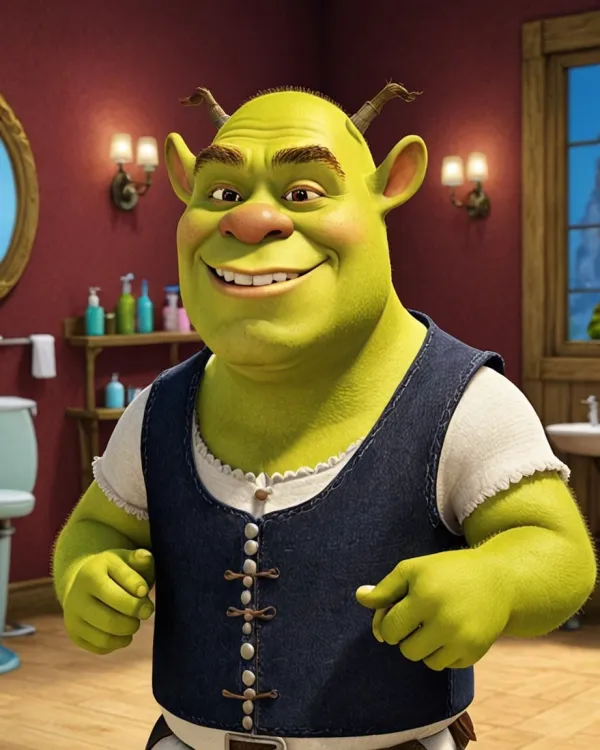Friendly Ogre in Cozy Setting