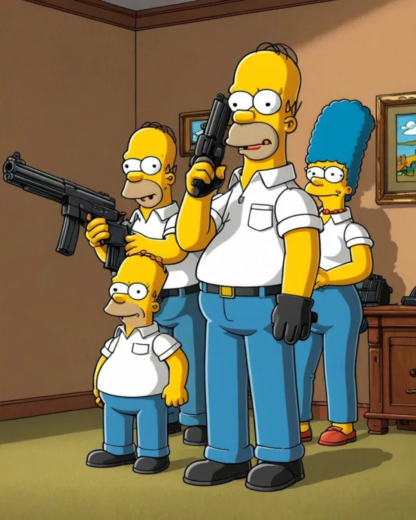 Tense Surreal Family Scene