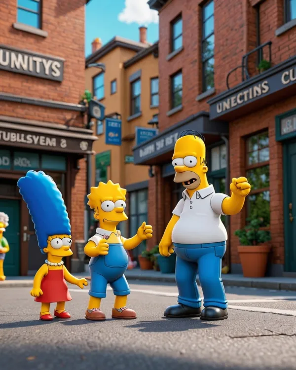Playful Simpsons Trio