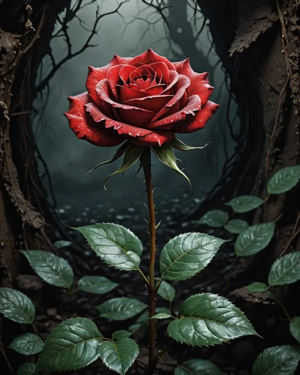 Mysterious Red Rose