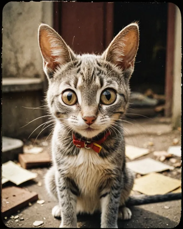 Wide-eyed Whimsical Tabby